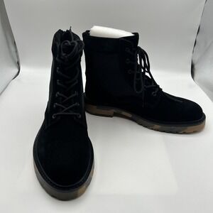 NEW Saint Morta Men's Legion Suede Leather & Nylon Boot,Lug Sole,Blk/Camo,SZ:9M